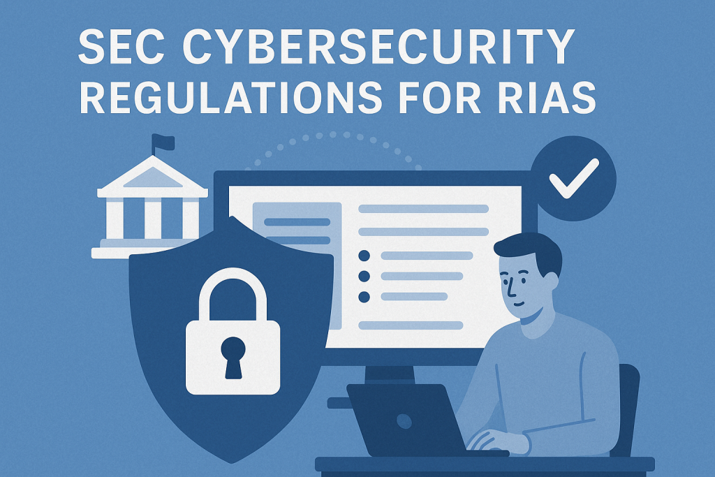 Visual representation of secure data practices for SEC-compliant RIAs